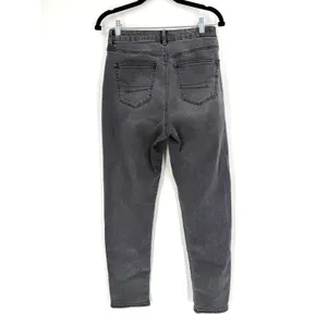 American Eagle Curvy Mom Jean Womens Size 4 Grey Faded High Rise Denim Grunge thumbnail 8
