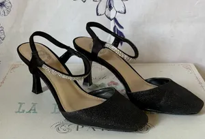 I Miller black with diamond rhinestone straps Size 5.5 thumbnail 3