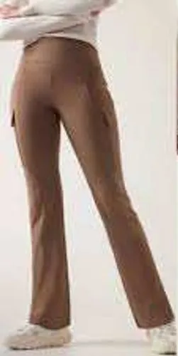 Athleta Delancey Straight Cargo Pant Womens XS‎ Brown High Rise Trousers Stretch thumbnail 1