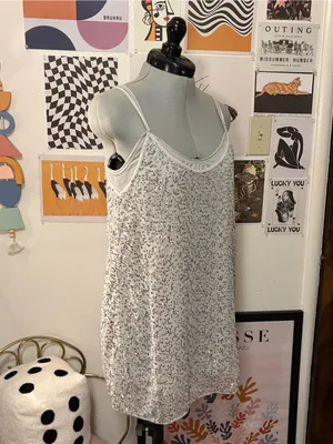 Abercrombie & Fitch Silver Sequin Mini Dress Size L thumbnail 3