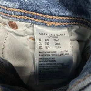 American Eagle Kick Boot Jeans Womens 000 Short Blue Wash Next Level Stretch thumbnail 9