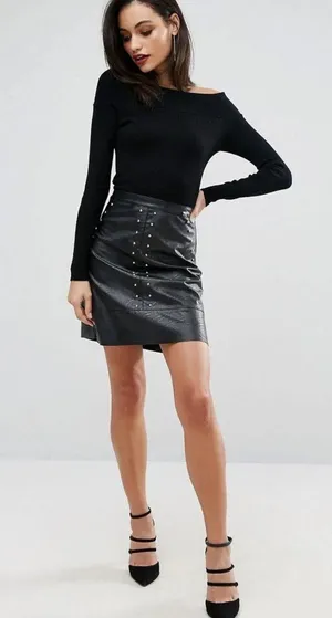 Lipsy 2 In 1 Dress With Faux Leather Skirt (Size 0) thumbnail 4