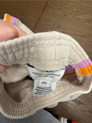 French Connection Beige Hoodie & Jogger Set with Pink and Orange Accents thumbnail 7