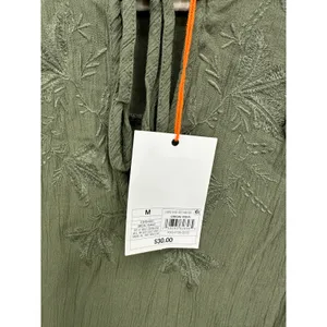 Knox Rose Womens Green Long Sleeve Boho Top Size M‎ NWT Peasant Fall thumbnail 7