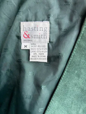 Hasting & Smith Vintage Green Suede Vest & Skirt Set Medium thumbnail 2