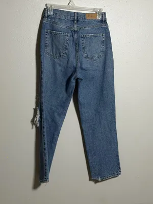Pacsun Women Streetwear High-Rise‎ Straight Distressed Blue Denim Jeans size 26 thumbnail 6