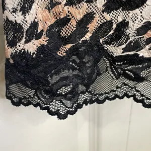 Victoria’s Secret Cheetah Print Lace Mesh Chemise Nightie Black Tan Large thumbnail 4