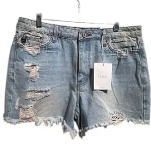 Kancan Distressed Denim Women Shorts NeW large thumbnail 1