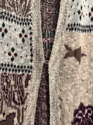 FREE PEOPLE Mixed Media Longline Cardigan Sweater Duster Hooded Size Medium thumbnail 4