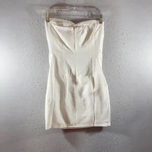 1552 |NWT Lulu's Draped Strapless Sweetheart Mini Cocktail Dress White Womens XS thumbnail 2