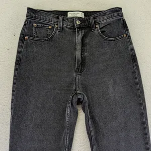 Abercrombie Fitch The Ankle Straight Ultra‎ High Rise Black Jeans Women 28 6R thumbnail 5