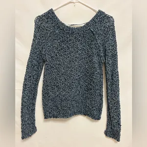 Free People Marled Blue Sahara Star Crew Neck Long Sleeve Sweater Size‎ XS thumbnail 6