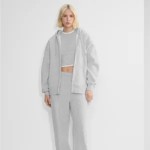 Aritzia TNA Sweatfleece Cozy Fleece Boyfriend Fit Top Zip Up Sweatshirt thumbnail 7