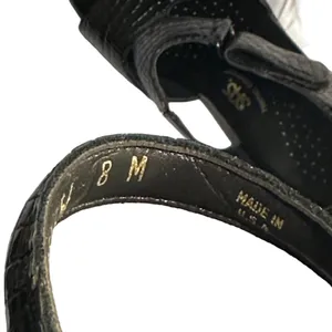 SAS Suntimer Women’s 8M Black Croc Print Leather Slingback Sandal Shoes thumbnail 4