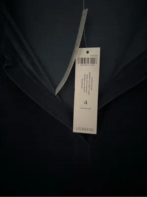 Chico's Navy Blue Denim Look Sleeveless Collared V-Neck Tunic Size 4 (20/22-XXL) thumbnail 2