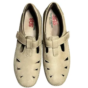 SAS Roamer‎ Shoes Womens 10 Beige Moccasin Leather Slip On Adjustable Comfort thumbnail 3