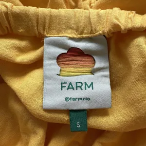 FARM RIO Midriff Dress Size S Yellow Puff Sleeve Off Shoulder Knotted Boho thumbnail 5