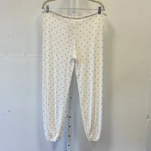 Eberjey Gisele Heart Print Pajama Pants Joggers Cream Pink XS 1331 thumbnail 2