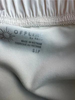 OFFLINE By Aerie Nylon Mini Skirt Off White sz S thumbnail 4