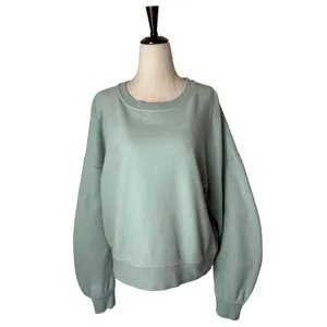 Rails Sweatshirt Women Large Light Seafoam Green Hilda Gathered Sleeve Cropped‎ thumbnail 3