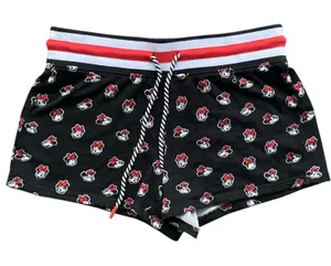 DISNEY Shorts Womens Sz Medium Black Minnie Mouse Print Sweatshort thumbnail 1