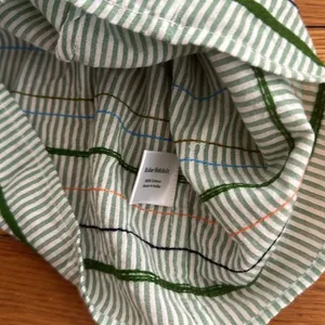 NWOT Roller Rabbit Murello Ada green stripe button down blouse cotton India thumbnail 7