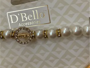 Gold & Pearl Beaded Bracelet Set thumbnail 5