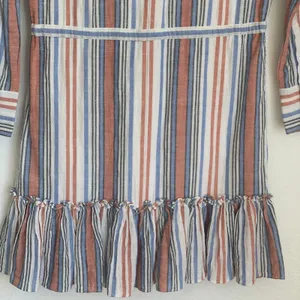 Veronica Beard Jeans Ardith 100%‎ Cotton Striped Mini Shirt Dress thumbnail 9
