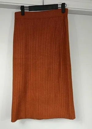 NWT Kate Kasin Ribbed Pencil Sweater Skirt Size Medium thumbnail 1