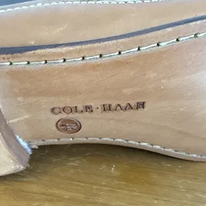 Cole Haan Country Loafers Brown/White Leather Tassel Kiltie Moc Toe Shoes Sz 7.5 thumbnail 7