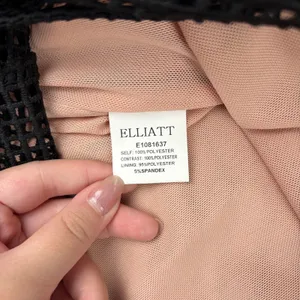 ELLIATT Velosity Midi Cocktail Dress Women's XS Black Neutral Lace Mesh Evening thumbnail 11