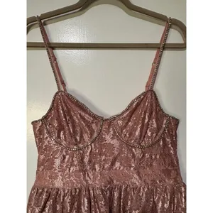 For Love & Lemons Shai Maxi Dress Dusty Pink Size Medium NWT Feminine Romantic thumbnail 3