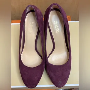 Michael Kors Elegant Plum Suede Platform Heels. Size-6M thumbnail 7
