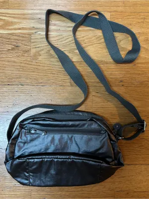 Kipling Silver Gray Stelma Preppy Travel Vacation Outdoor Crossbody Bag Medium thumbnail 3