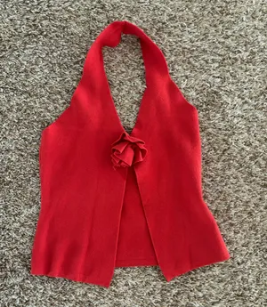 Red Flower Halter Neck Top thumbnail 2
