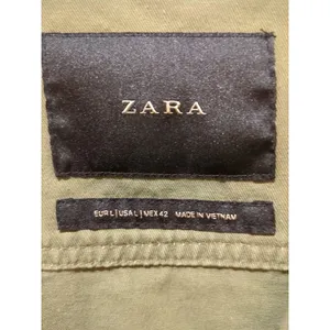 Zara Green Military Style Jacket Size L thumbnail 9