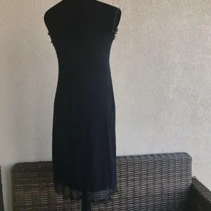 Maternal America Womens Dress Sz S Black Strapless Mesh Lace‎ Trim Maternity thumbnail 6