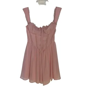 NWT Windsor Pink Such A Flirt Sweetheart Lace Trim Skater Dress Corset Small thumbnail 2