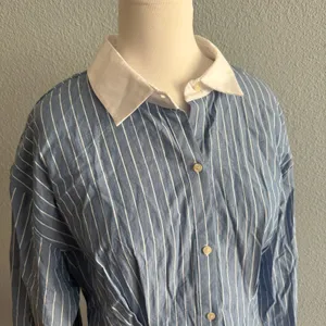Abercrombie & Fitch Poplin Shirt Dress Size Large Tall thumbnail 3