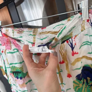 Anthropologie x Claire Colin art shorts elastic smock waistband colorful print thumbnail 8