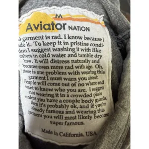 Aviator Nation Logo Stitch Sweatshirt Heather Gray Size Medium‎ thumbnail 9