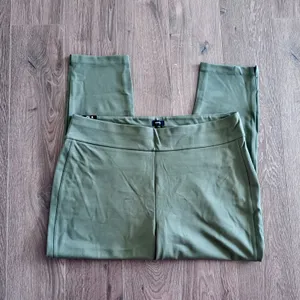 Express Ponte Pants Stretch Slim High Rise Green Women XXL Career Pull On thumbnail 2