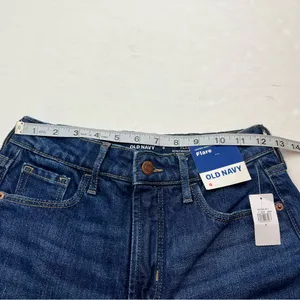 Old Navy Higher High Rise Flare Womens Size 0 / 24‎ Waist Blue Denim Jean NEW thumbnail 7