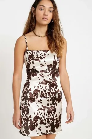 Urban Outfitters Cow Print Mini Dress thumbnail 1