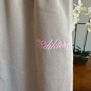 Edikted Sasha Bow Detail Hoodie & Sweatpants Set Beige Pink S thumbnail 10