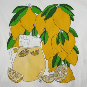 Big Bud Press Lemon Yellow Short Sleeve Lemonade Ringer Tee Anniversary Size M thumbnail 3