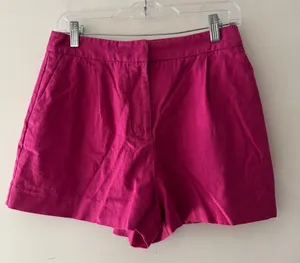 Zara Pink Fuchsia‎ Linen Blend Shorts thumbnail 1