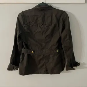 JCrew Resin-coated Black twill field jacket- Size Small thumbnail 8