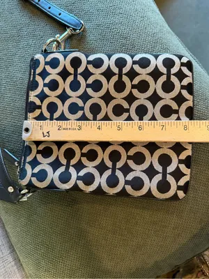 Coach Legacy Signature Jacquard Black Tan Swingpack Crossbody Y2K Gold thumbnail 12