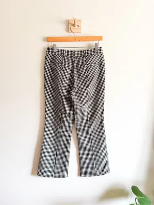 Evereve Black & White Gingham Pants Size S thumbnail 3